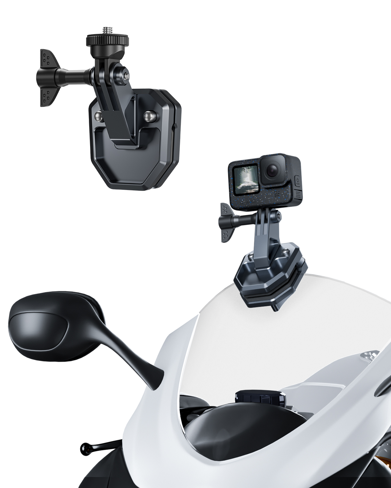 Amazon.com : Motorcycle Windshield Clip Camera Mount, Quick